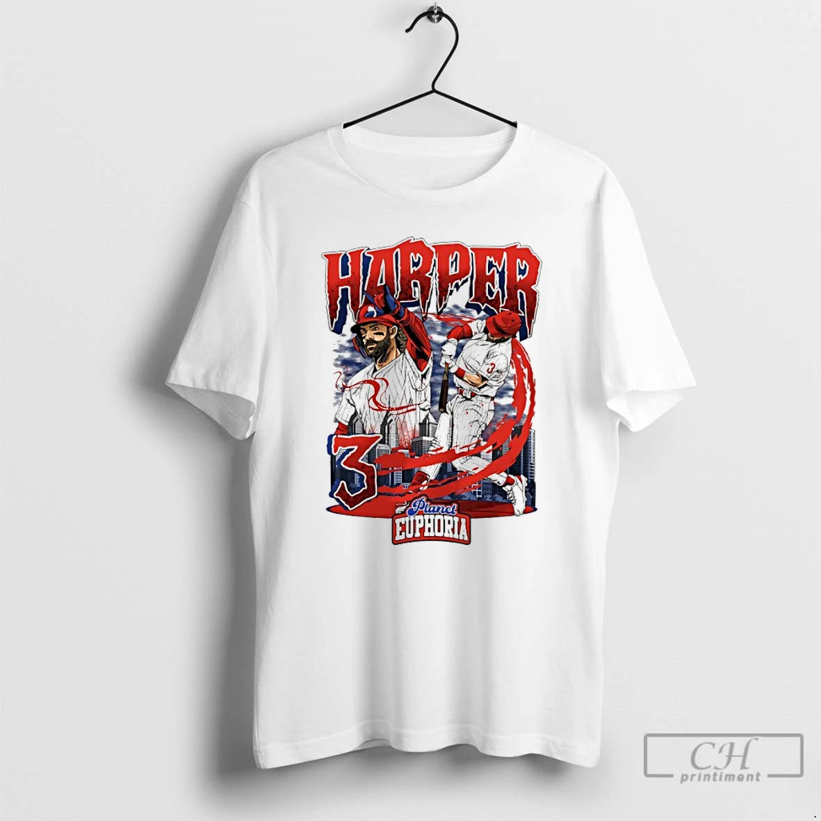 Premium Bryce Harper Philadelphia Phillies Player Swing City Skyline T-Shirts, Hoodie, Sweatshirt | HypeCrazeTee.com