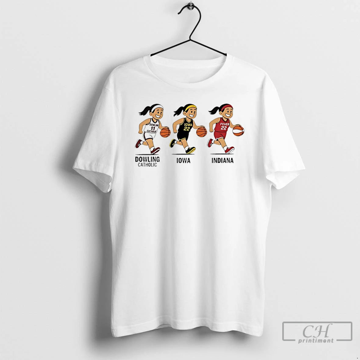 Premium Caitlin Clark Evolution Dowling Catholic Iowa Indiana Cartoon T-Shirts, Hoodie, Sweatshirt | HypeCrazeTee.com