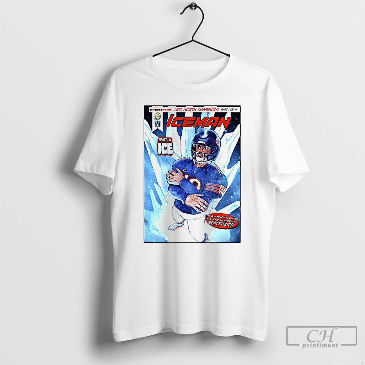 Premium Caleb Williams Nfc North Champions Iceman Heart Of Ice T-Shirts, Hoodie, Sweatshirt | HypeCrazeTee.com