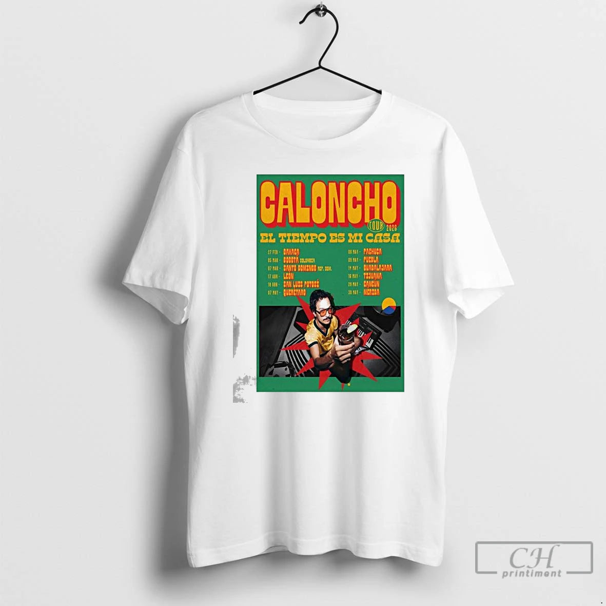 Premium Caloncho El Tiempo Es Mi Casa Tour 26 T-Shirts, Hoodie, Sweatshirt | HypeCrazeTee.com