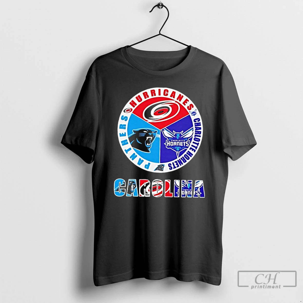 Premium Carolina City Sports Hurricanes Charlotte Hornets Panthers Logo T-Shirts, Hoodie, Sweatshirt | HypeCrazeTee.com