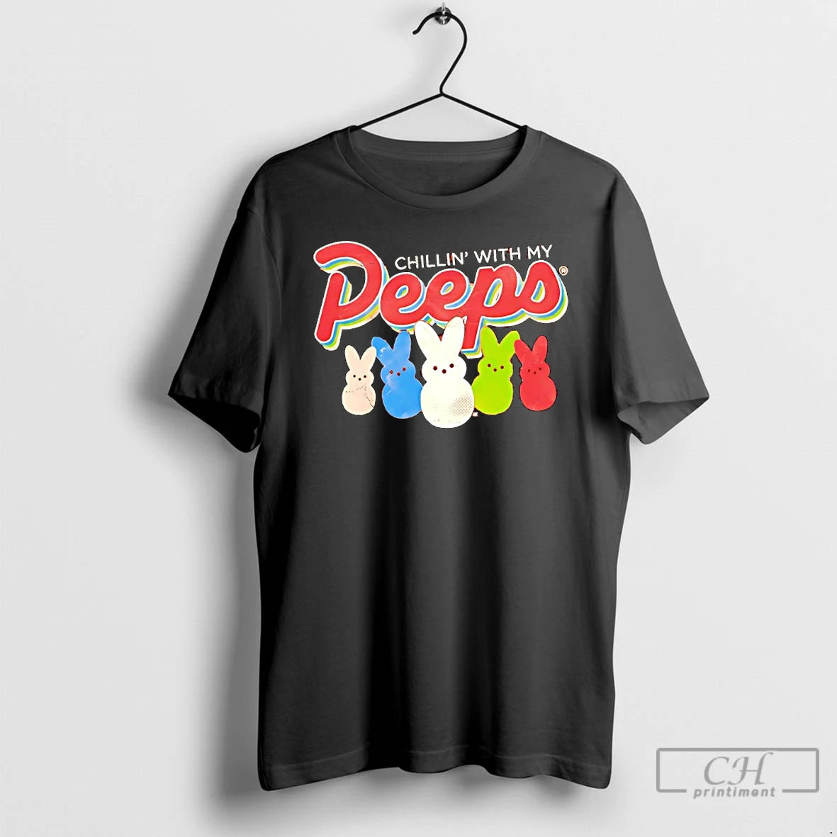 Premium Chillin With My Peeps Easter Egg T Shirts