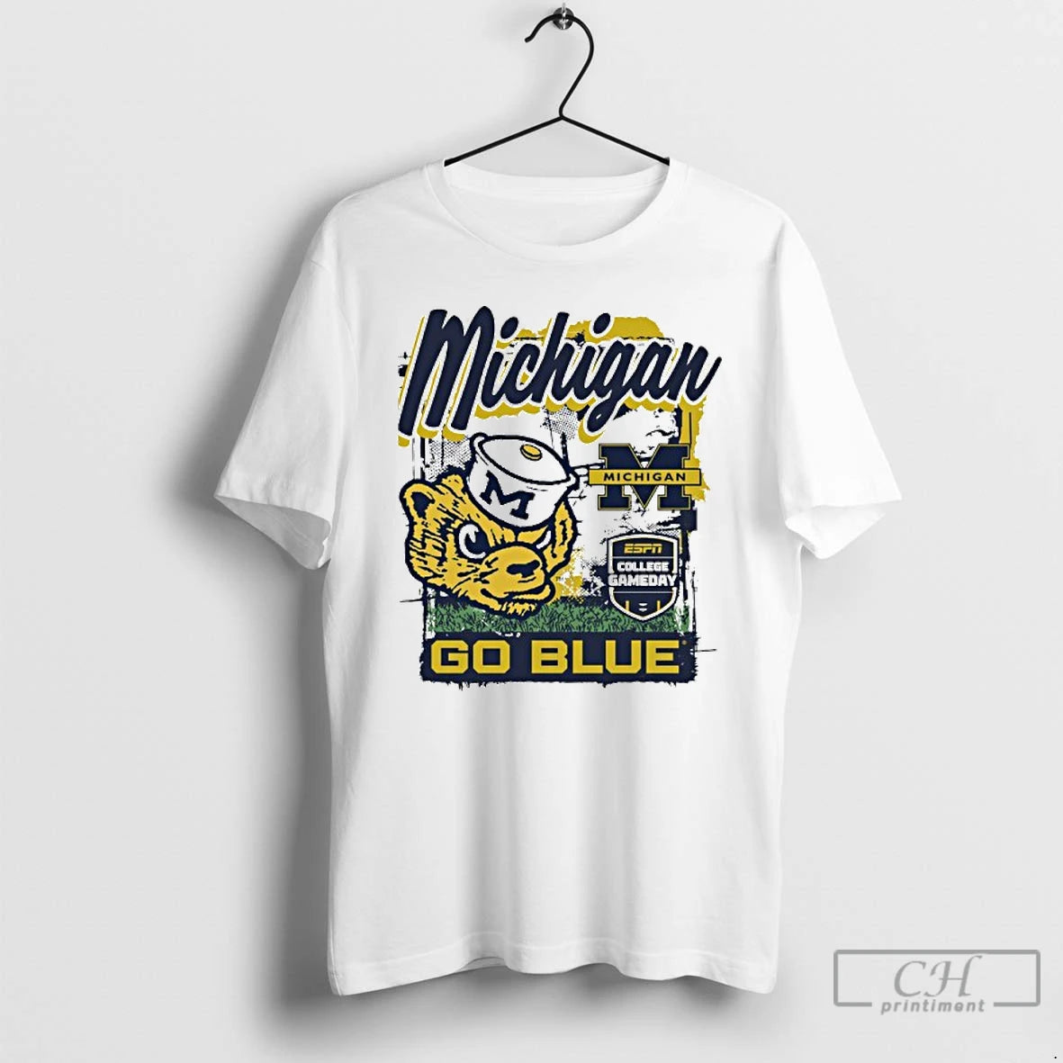 Premium College Gameday 2025 Michigan Football Mascot Go Blue T-Shirts, Hoodie, Sweatshirt | HypeCrazeTee.com