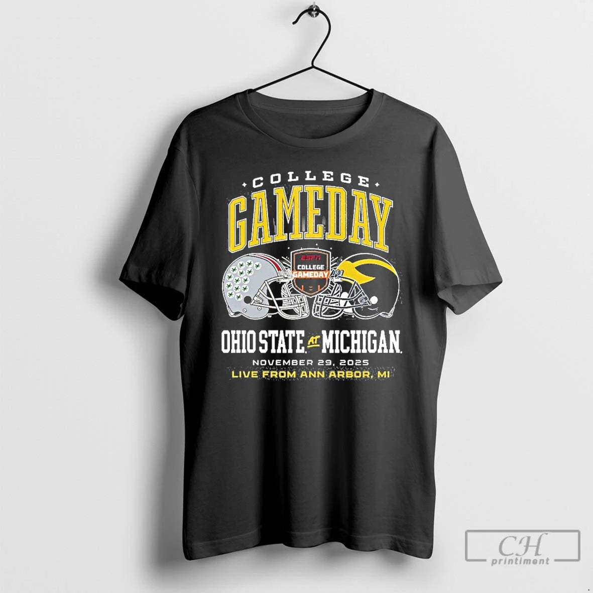 Premium College Gameday 2025 Ohio State Vs Michigan Football Duel Helmet T-Shirts, Hoodie, Sweatshirt | HypeCrazeTee.com