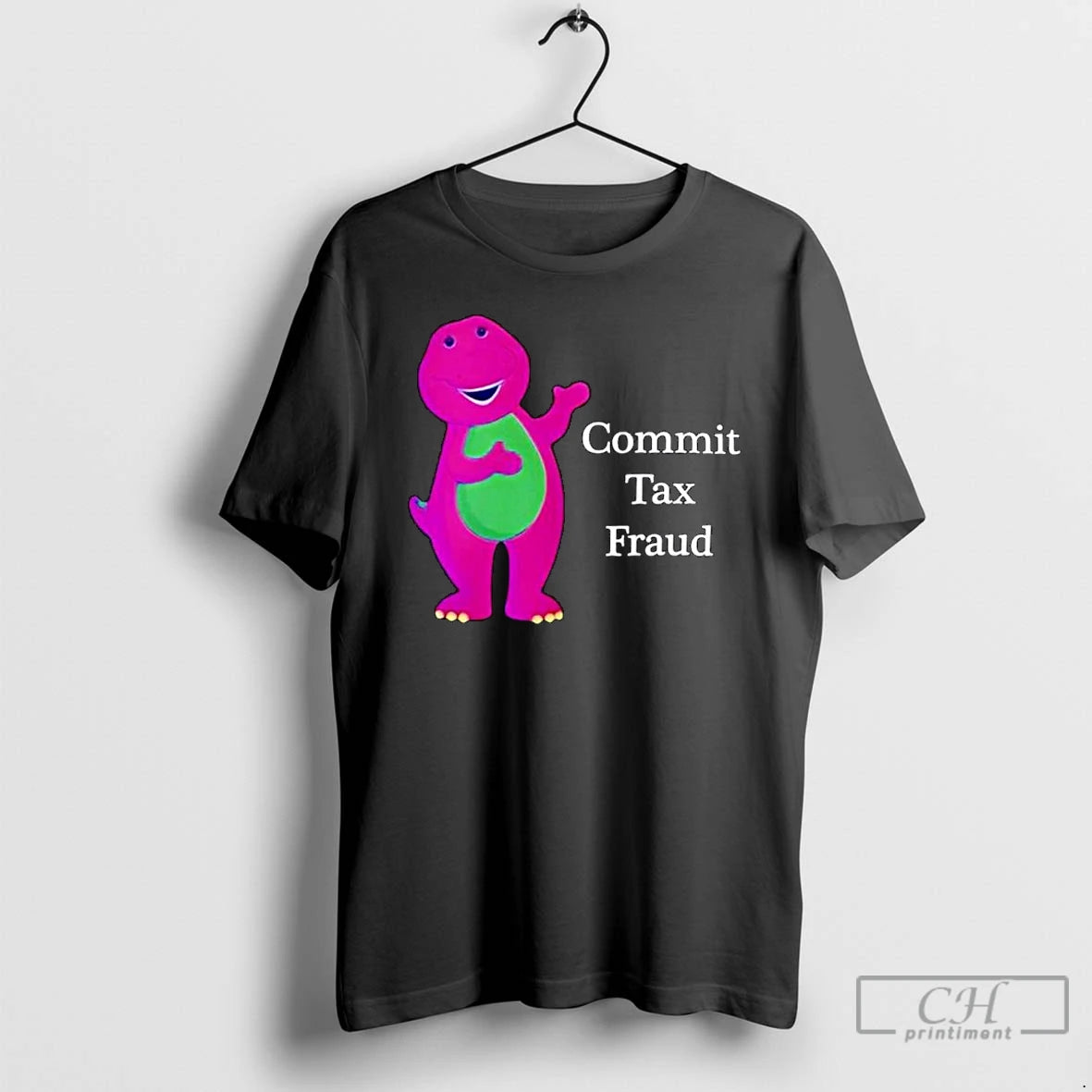 Premium Commit Tax Fraud Barney Ornaments T-Shirts, Hoodie, Sweatshirt | HypeCrazeTee.com