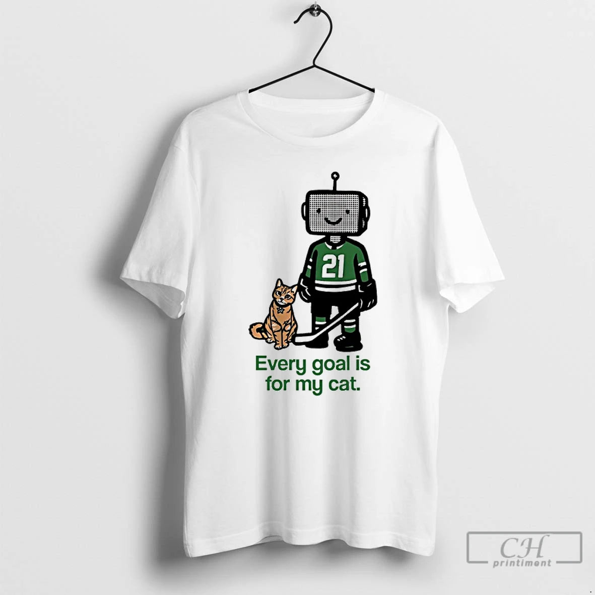 Premium Dallas Stars Jason Robertson Every Goal Is For My Cat T-Shirts, Hoodie, Sweatshirt | HypeCrazeTee.com