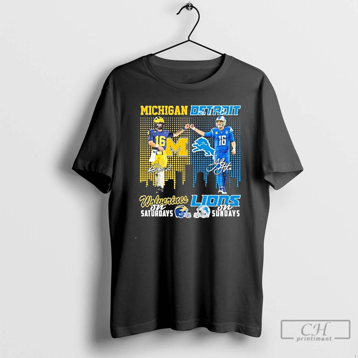 Premium Davis Warren Michigan On Saturdays And Goff Lions On Sundays T-Shirts, Hoodie, Sweatshirt | HypeCrazeTee.com
