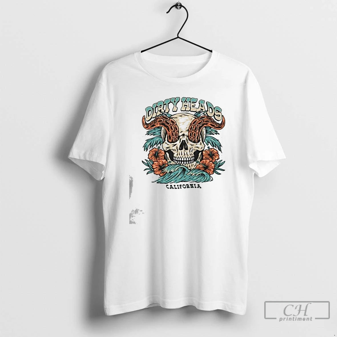 Premium Dirty Heads California Skull Wave T-Shirts, Hoodie, Sweatshirt | HypeCrazeTee.com