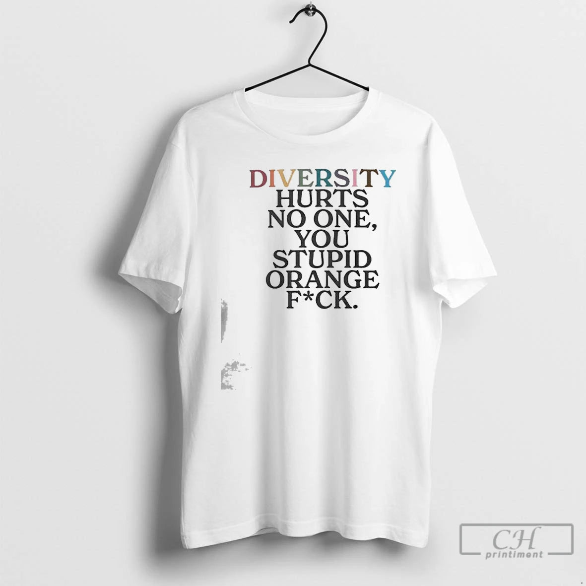 Premium Diversity Hurts No One You Stupid Orange Fuck T-Shirts, Hoodie, Sweatshirt | HypeCrazeTee.com