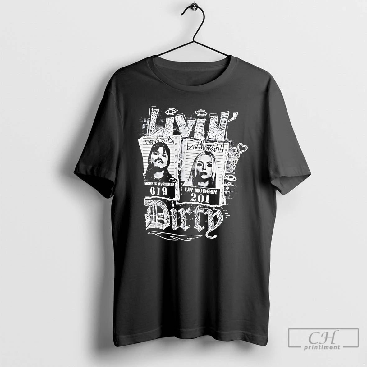 Premium Dominik Mysterio And Liv Morgan Livin Dirty T Shirts