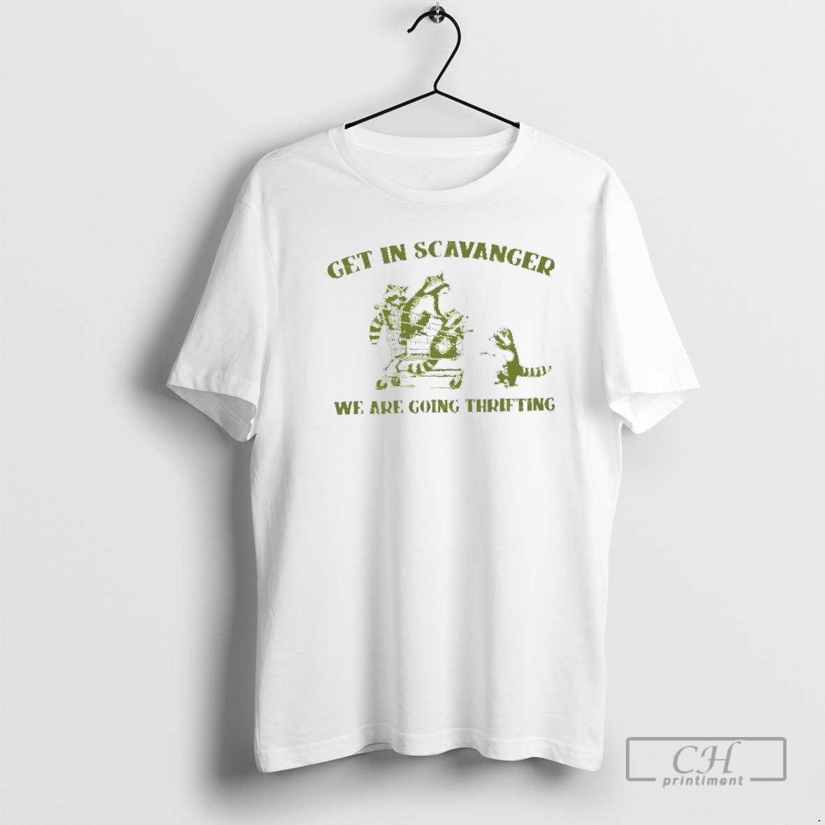 Premium Get In Scavenger Were Going Thrifting Raccoons Shirt Sweater Hoodie, Sweatshirt | HypeCrazeTee.com
