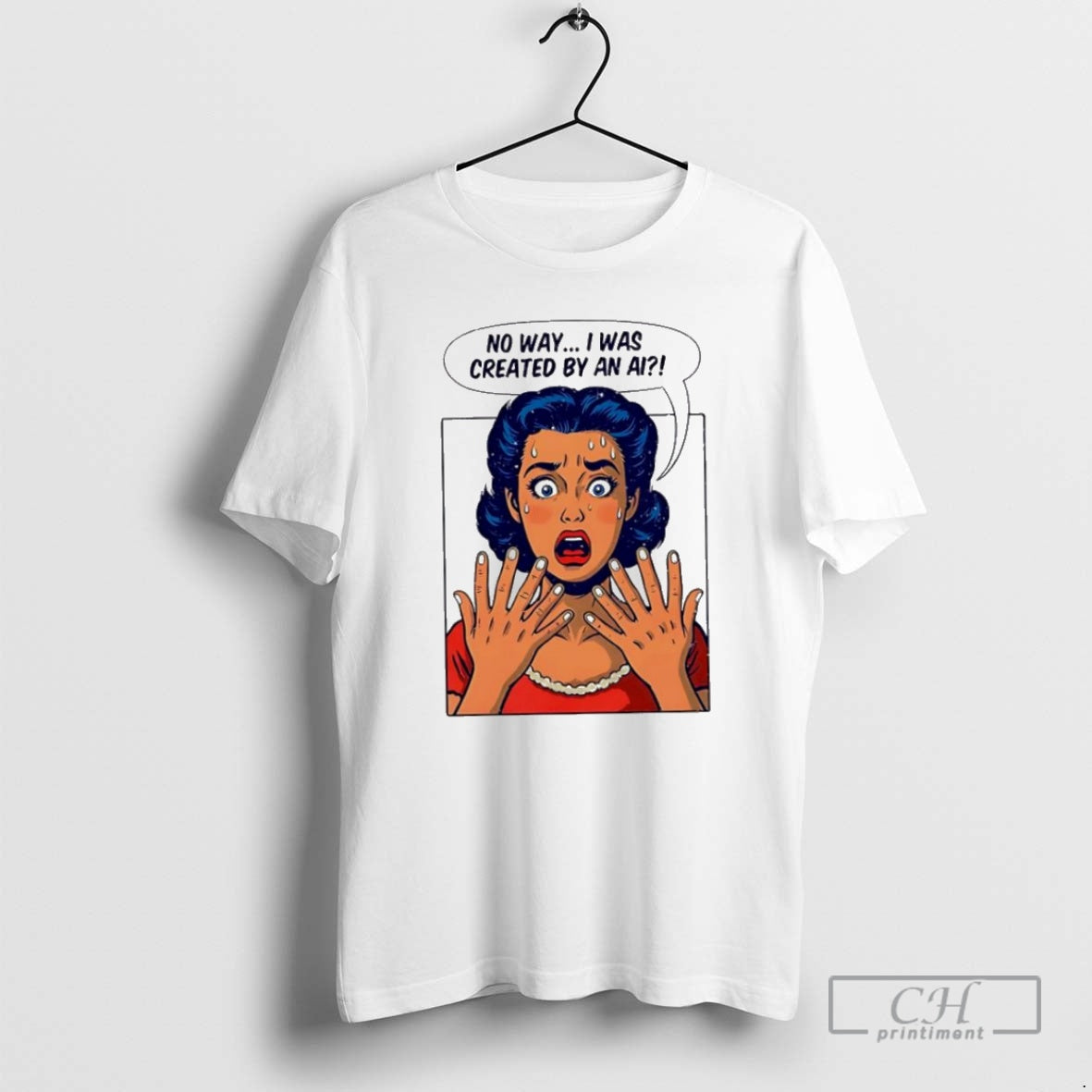 Premium Girl No Way I Was Created By An Ai Shirt Sweater Hoodie, Sweatshirt | HypeCrazeTee.com