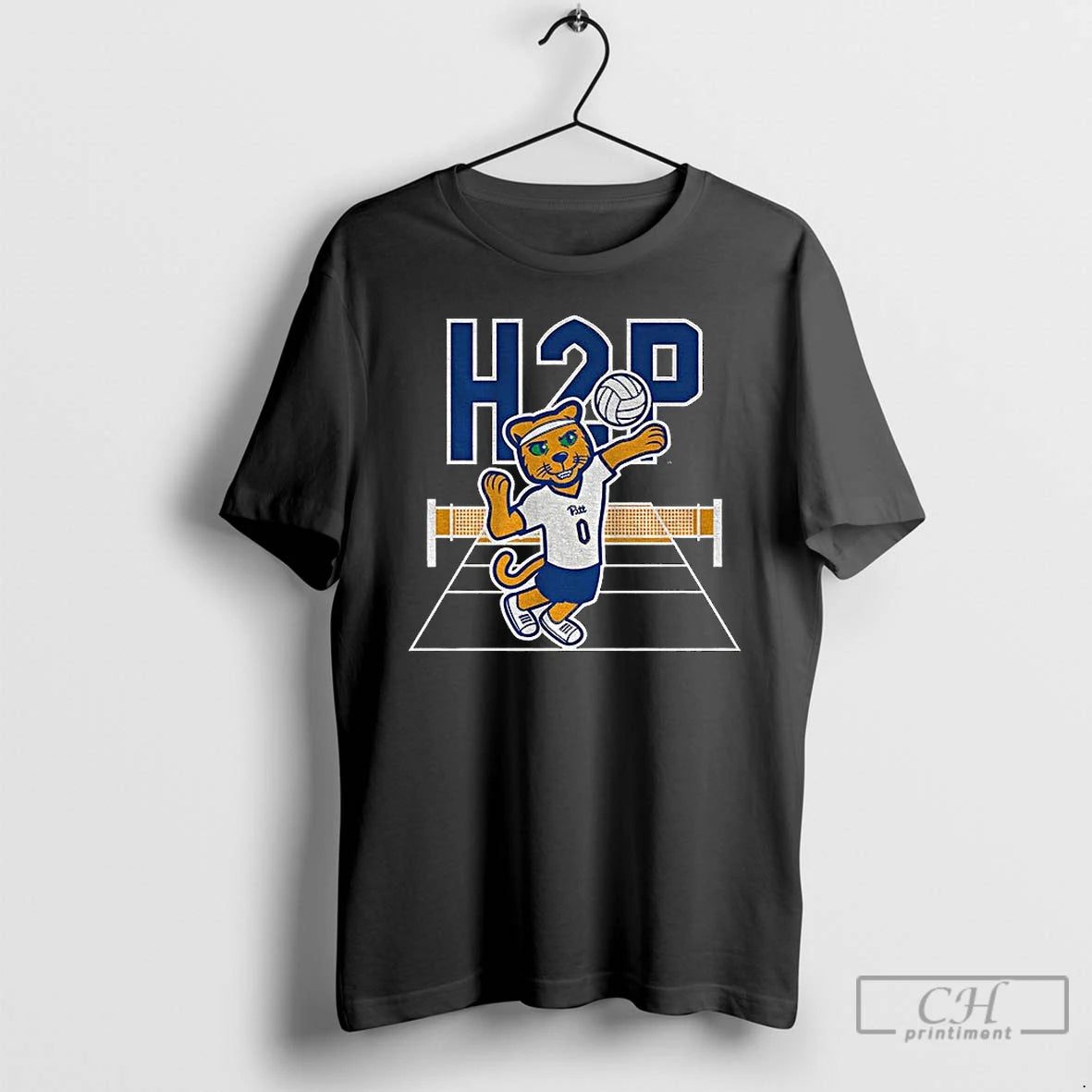 Premium H2p Pittsburgh Panthers Volleyball Mascot Logo T-Shirts, Hoodie, Sweatshirt | HypeCrazeTee.com