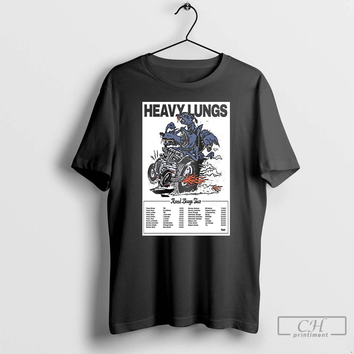 Premium Heavy Lungs Road Dawgs Tour 2026 T-Shirts, Hoodie, Sweatshirt | HypeCrazeTee.com