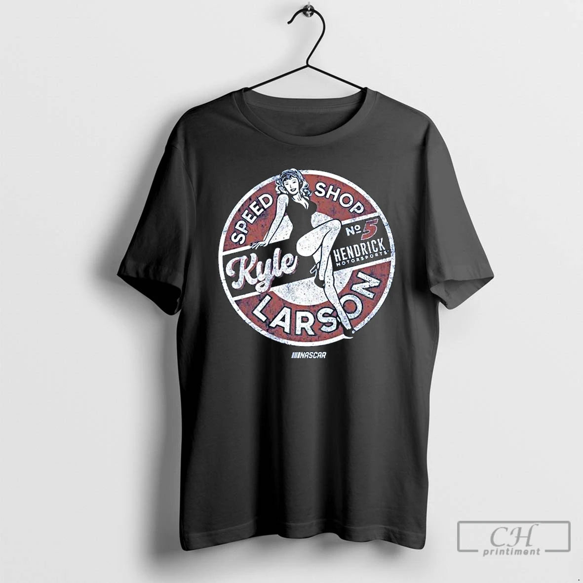 Premium Hendrick Motorsports Kyle Larson 5 Deep Pinup T-Shirts, Hoodie, Sweatshirt | HypeCrazeTee.com