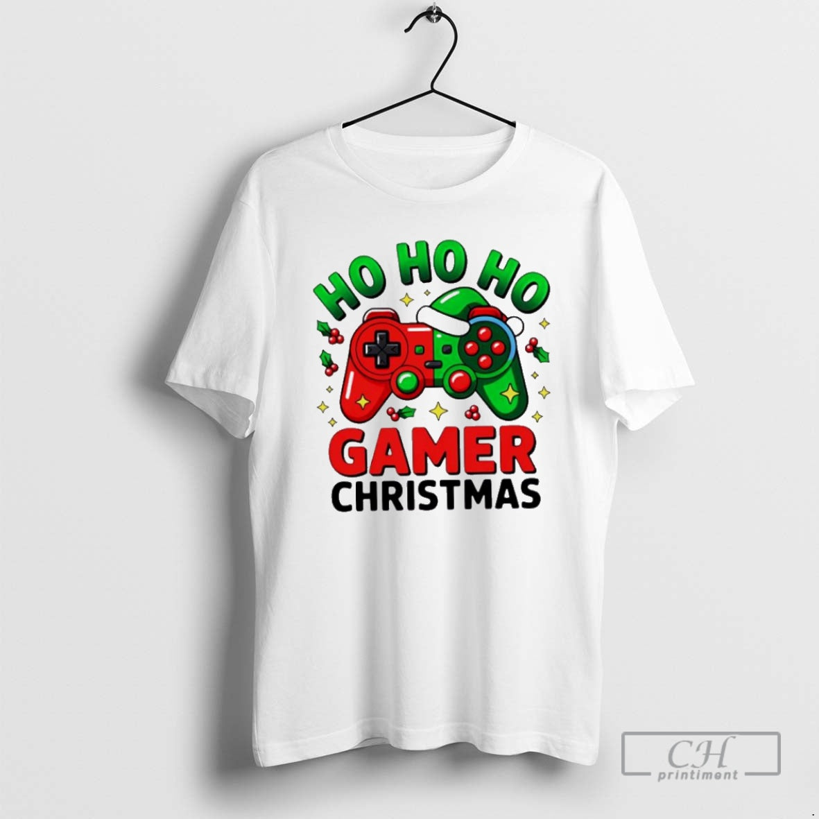 Premium Ho Ho Ho Gamer Christmas Shirt Sweater Hoodie, Sweatshirt | HypeCrazeTee.com