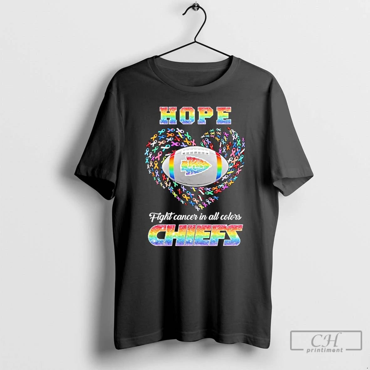 Premium Hope Kansas City Chiefs Fight Cancer In All Colors T Shirts