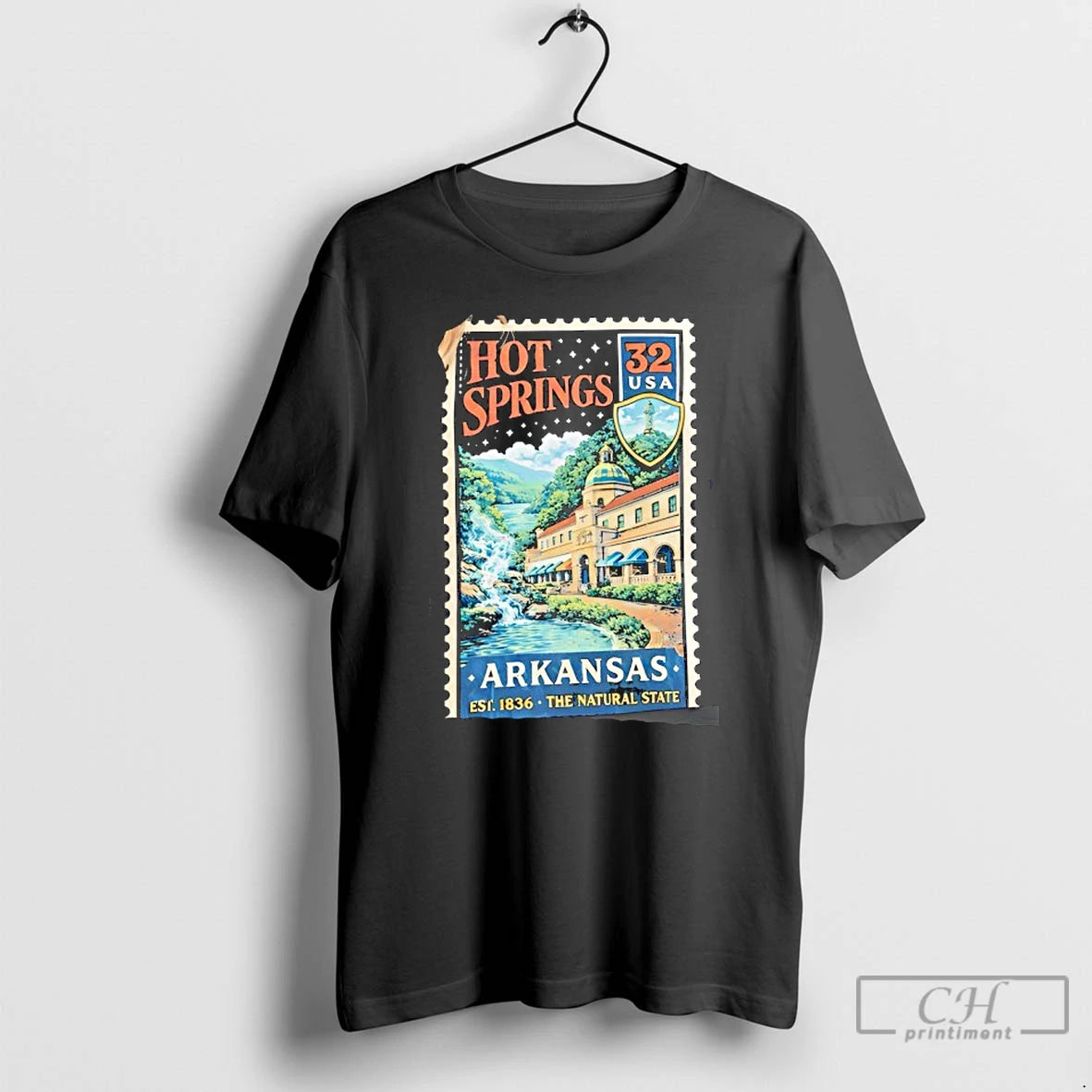 Premium Hot Springs 32 Usa Arkansas Est 1836 The Natural Start T-Shirts, Hoodie, Sweatshirt | HypeCrazeTee.com