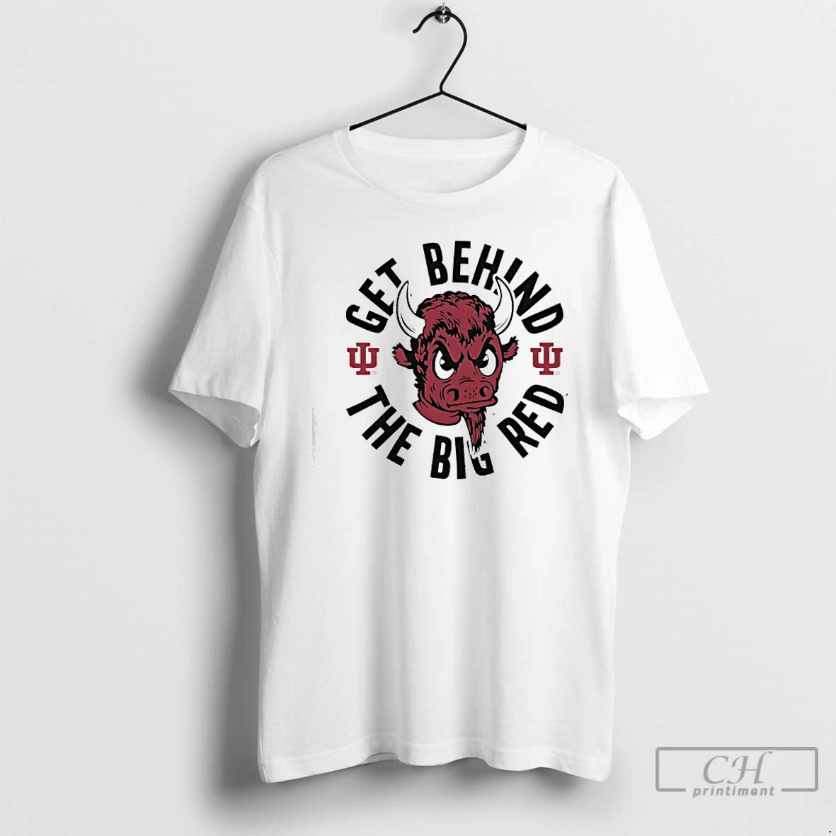 Premium Iu Get Behind The Big Red Bison T-Shirts, Hoodie, Sweatshirt | HypeCrazeTee.com