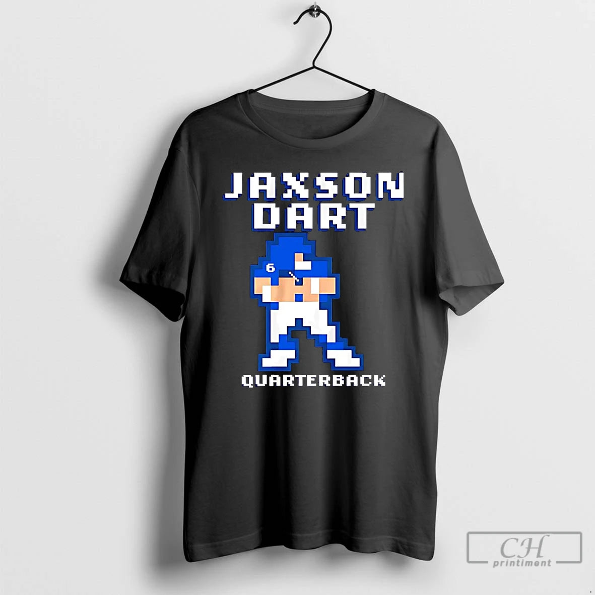 Premium Jaxson Dart Pixel Baller Quarterback New York Giants T Shirts