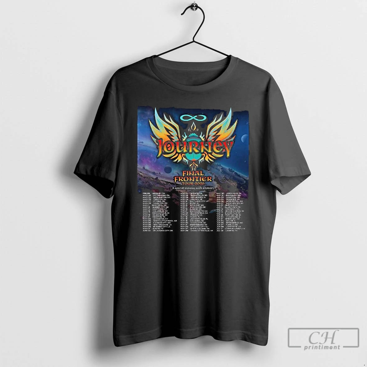 Premium Journey Final Frontier Tour 2026 Show Schedule T-Shirts, Hoodie, Sweatshirt | HypeCrazeTee.com