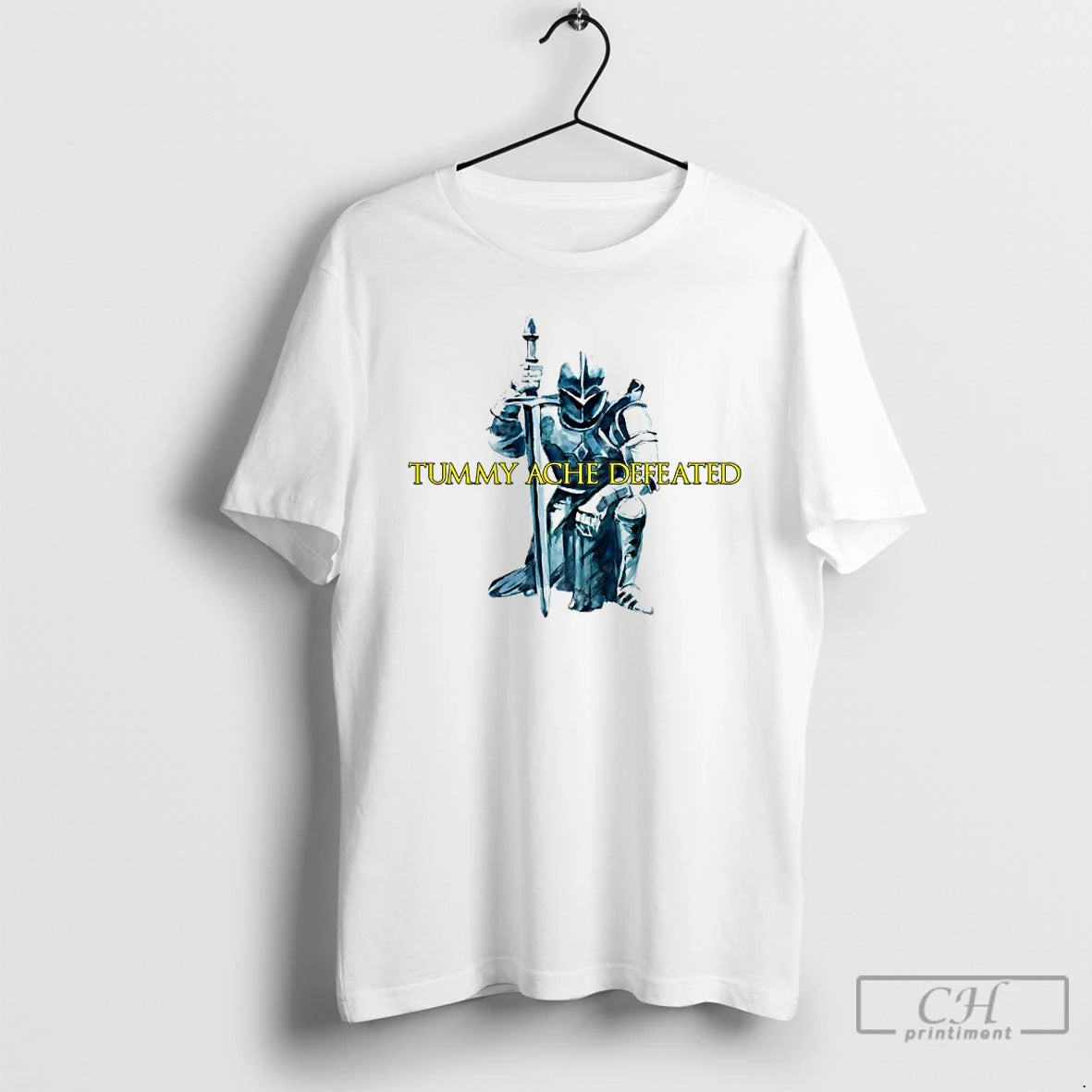 Premium Knight Tummy Ache Defeated T-Shirts, Hoodie, Sweatshirt | HypeCrazeTee.com