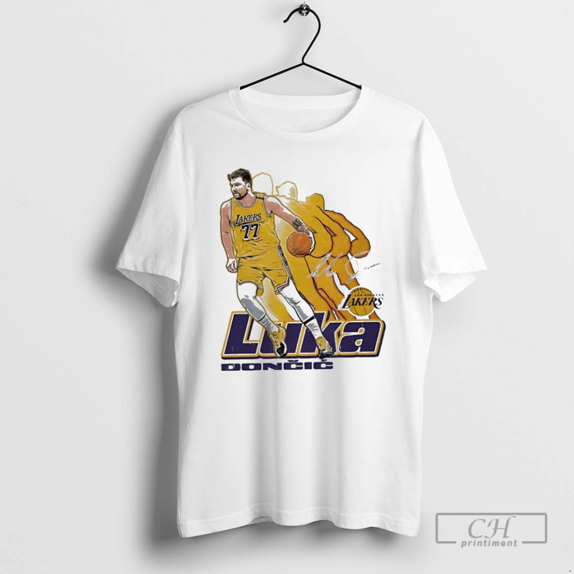 Premium Luka Doncic Los Angeles Lakers Signature 77 Retro Vibe Graphic Shirt Sweater Hoodie, Sweatshirt | HypeCrazeTee.com