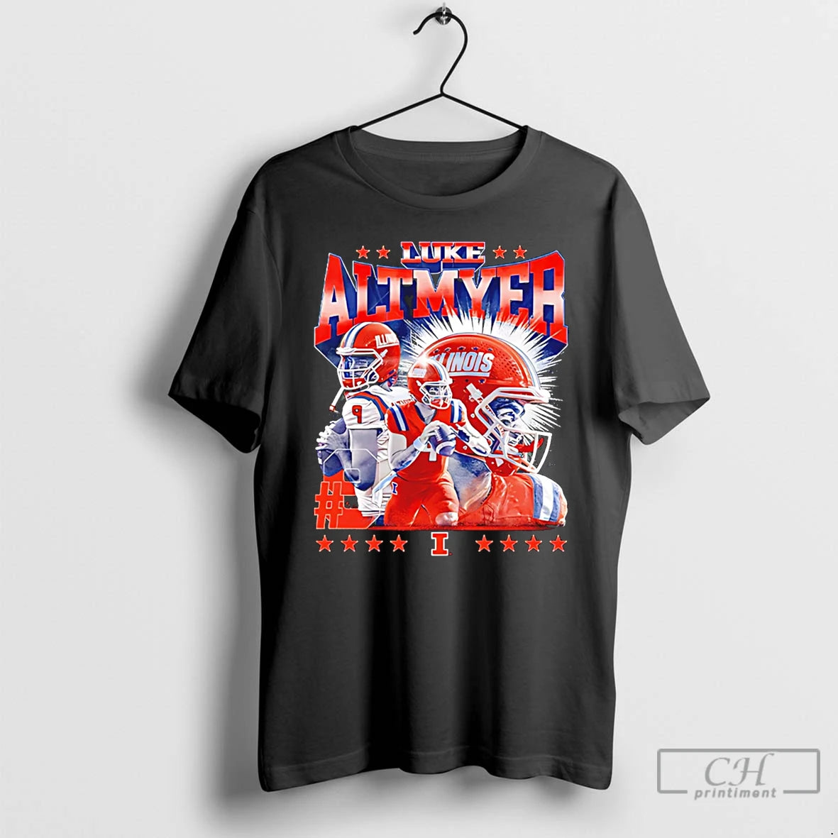 Premium Luke Altmyer Illinois Football Ncaa Legends Player Collage T-Shirts, Hoodie, Sweatshirt | HypeCrazeTee.com