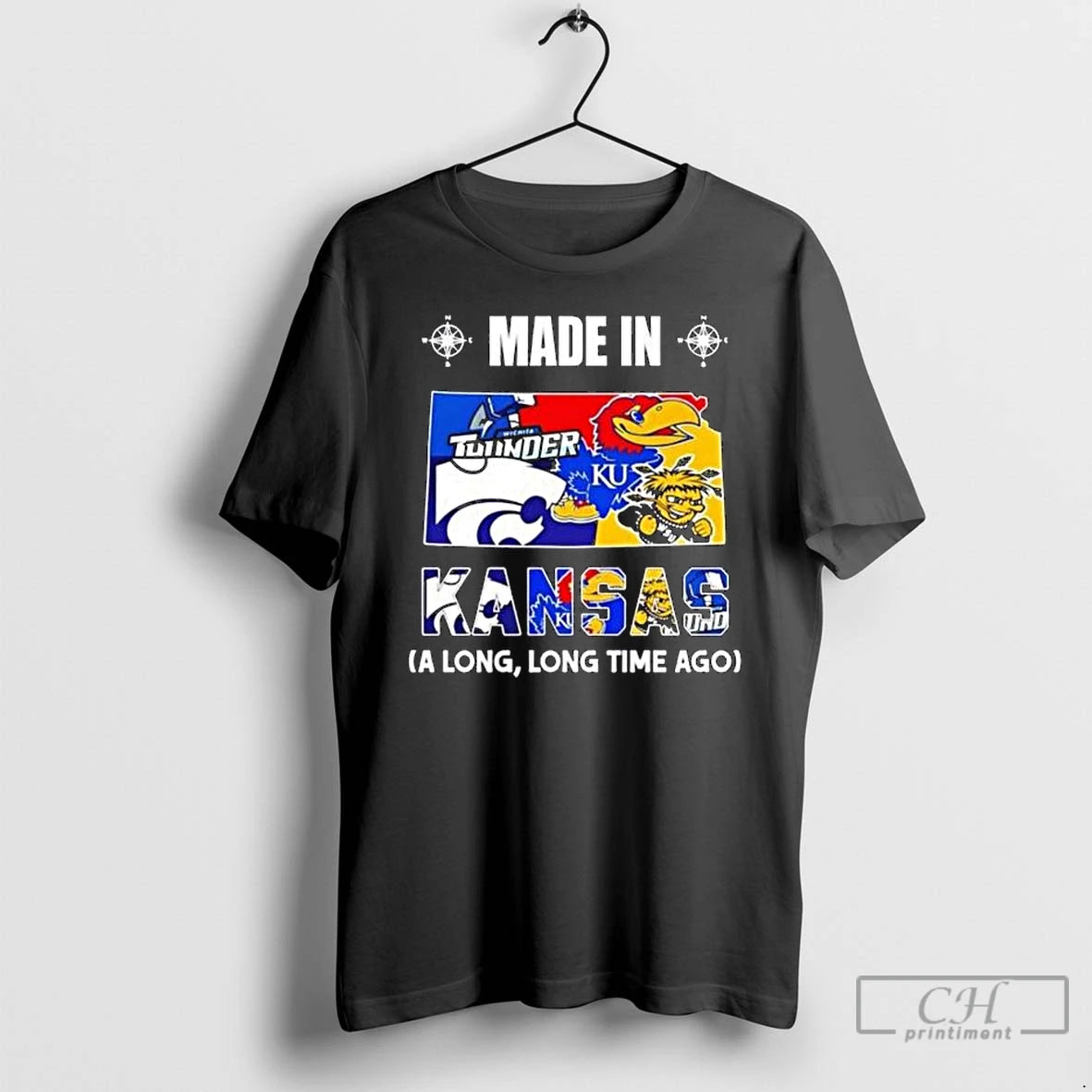 Premium Made In Kansas A Long Long Time Ago State Logo Map 2026 T Shirts Hoodie, Sweatshirt | HypeCrazeTee.com