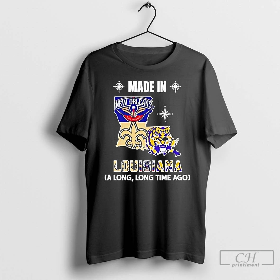 Premium Made In Louisiana A Long Long Time Ago State Logo Map 2026 T Shirts Hoodie, Sweatshirt | HypeCrazeTee.com