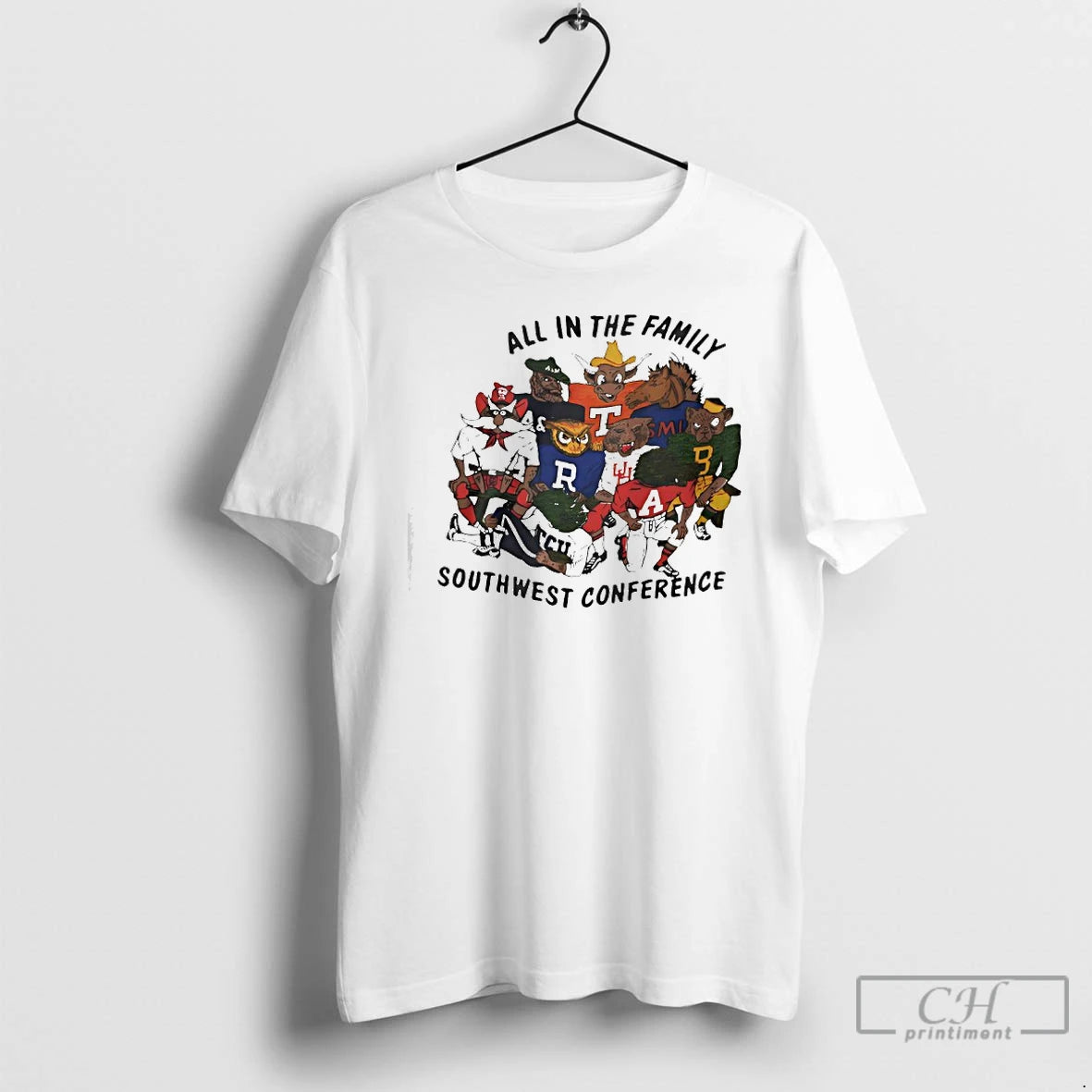 Premium Mascot All In The Family Southwest Conference T-Shirts, Hoodie, Sweatshirt | HypeCrazeTee.com