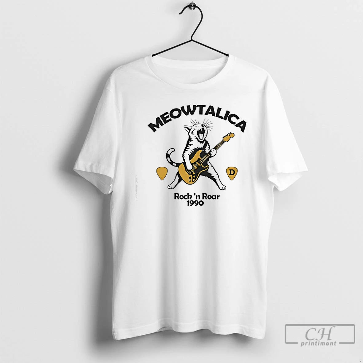 Premium Meowtalica D Rock N Roar 1990 T-Shirts, Hoodie, Sweatshirt | HypeCrazeTee.com