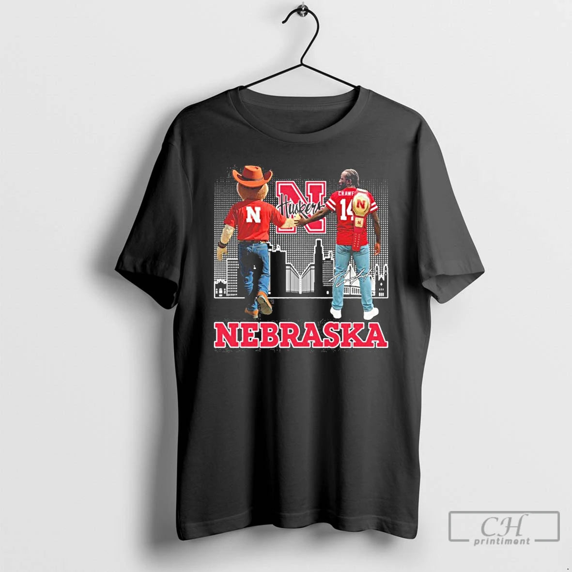 Premium Nebraska Cornhuskers Herbie Husker And Bud Crawford T Shirts