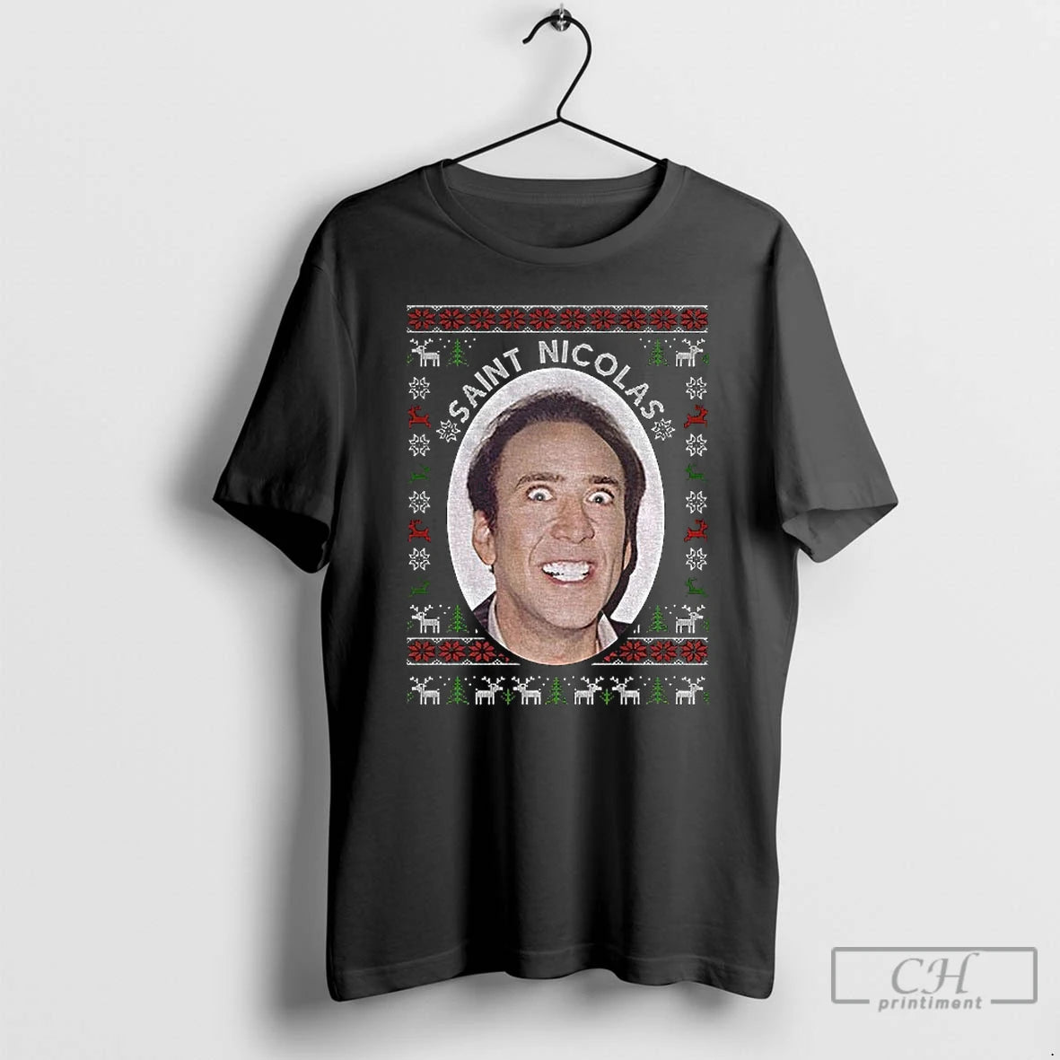 Premium Nicholas Cage Christmas Saint Nicolas T-Shirts, Hoodie, Sweatshirt | HypeCrazeTee.com