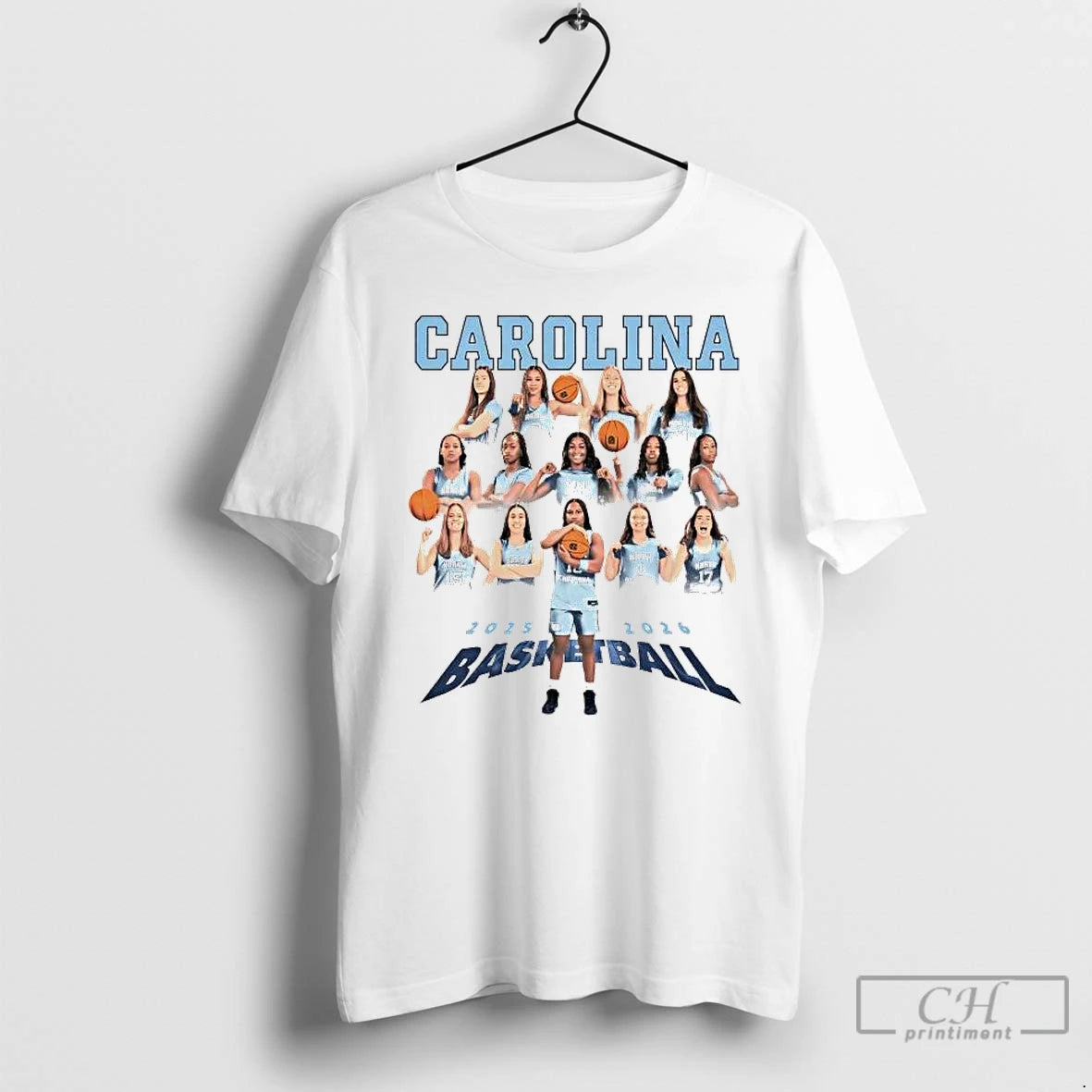 Premium North Carolina Tar Heels Womens Basketball 2026 Team Players T-Shirts, Hoodie, Sweatshirt | HypeCrazeTee.com