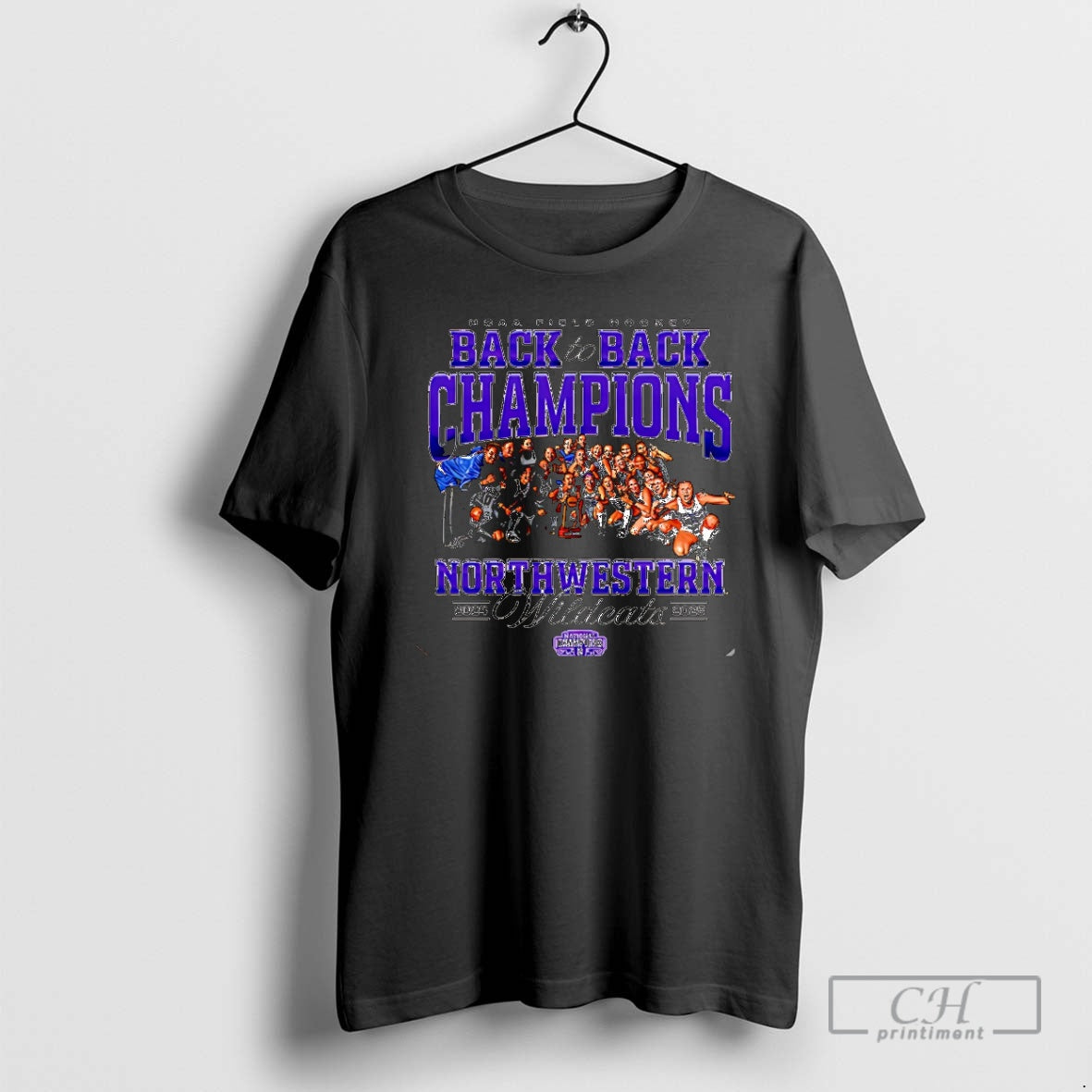 Premium Northwestern Field Hockey Back To Back 2025 National Champions Team Collage Christmas Shirt Sweater Hoodie,...