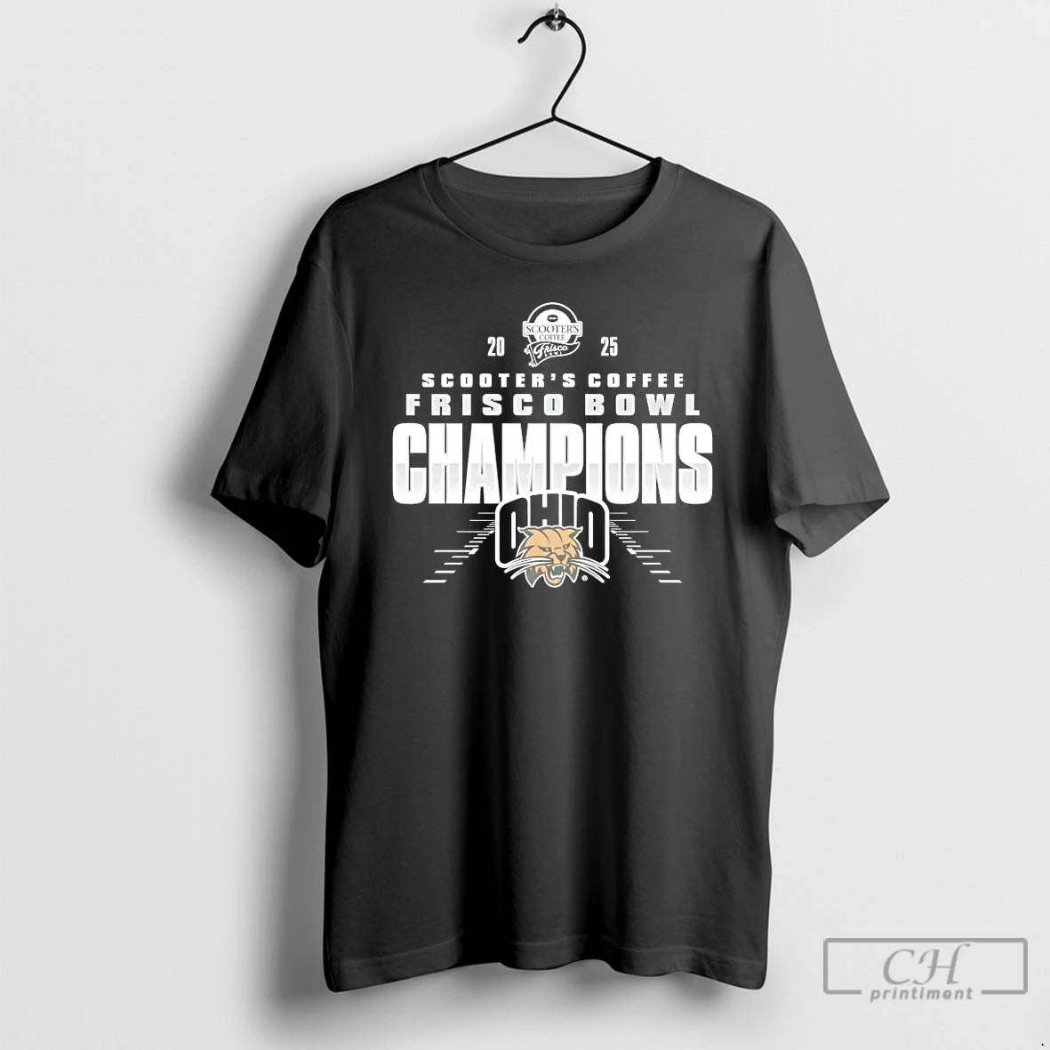 Premium Ohio Bobcats 2025 Frisco Bowl Champions Runway T-Shirts, Hoodie, Sweatshirt | HypeCrazeTee.com
