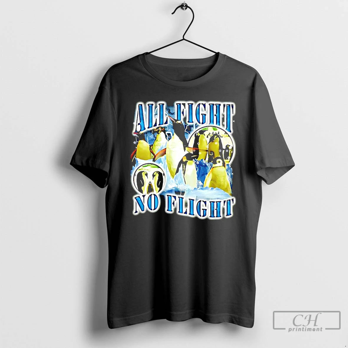 Premium Penguin All Fight No Flight 90s Bootleg T-Shirts, Hoodie, Sweatshirt | HypeCrazeTee.com