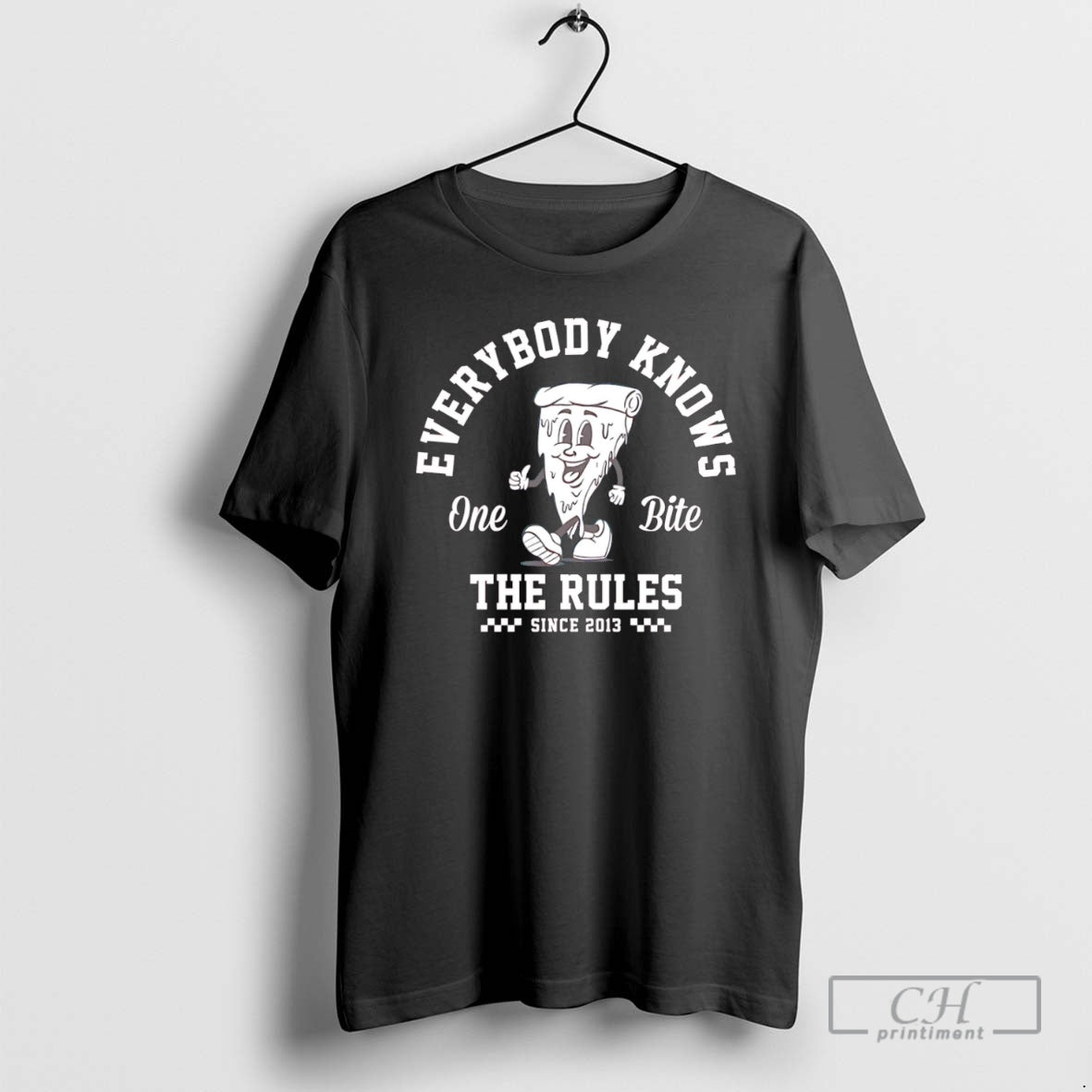 Premium Pizza Everybody Knows One Bite The Rules Shirt Sweater Hoodie, Sweatshirt | HypeCrazeTee.com