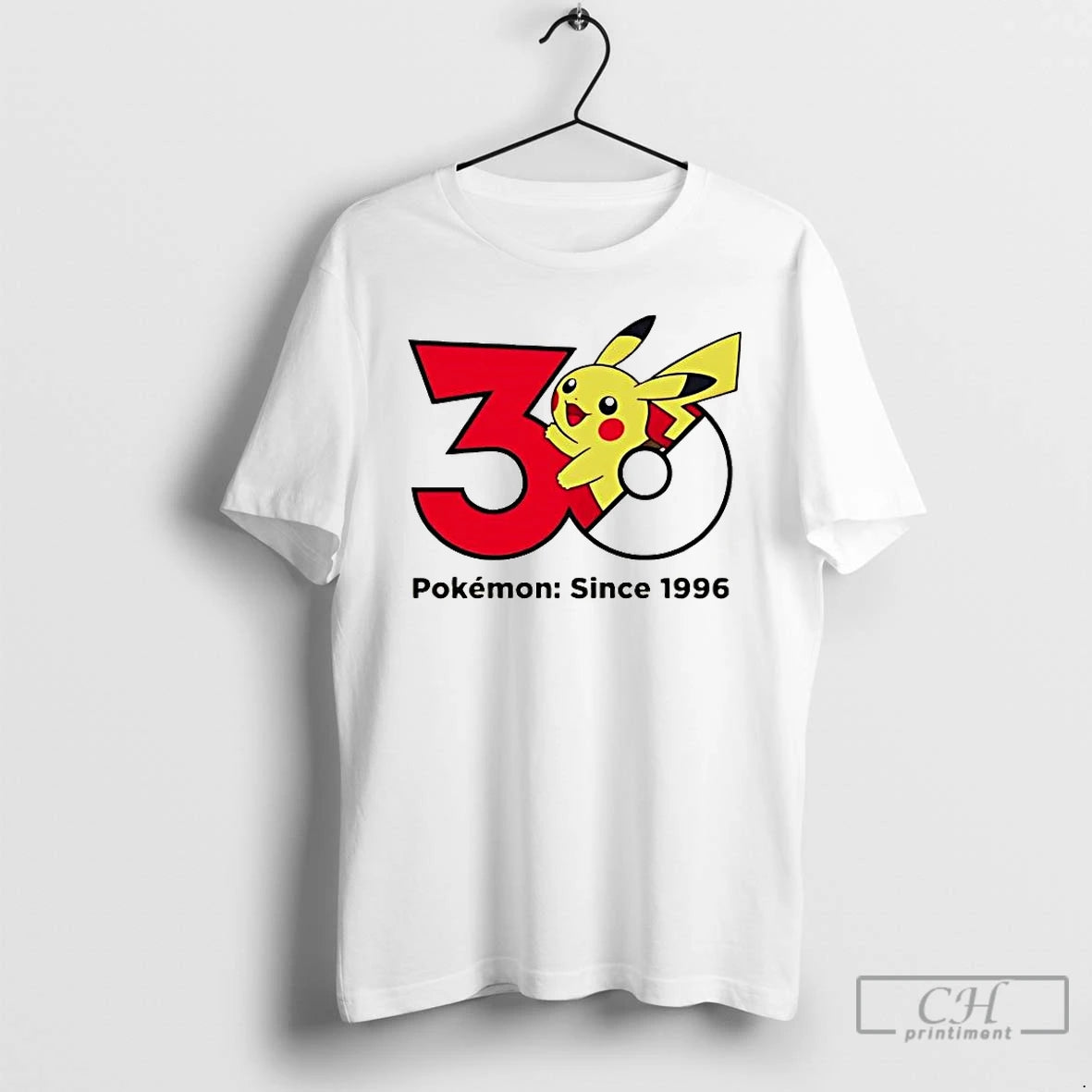 Premium Pokemon 30th Anniversary 1996 Pikachu T-Shirts, Hoodie, Sweatshirt | HypeCrazeTee.com