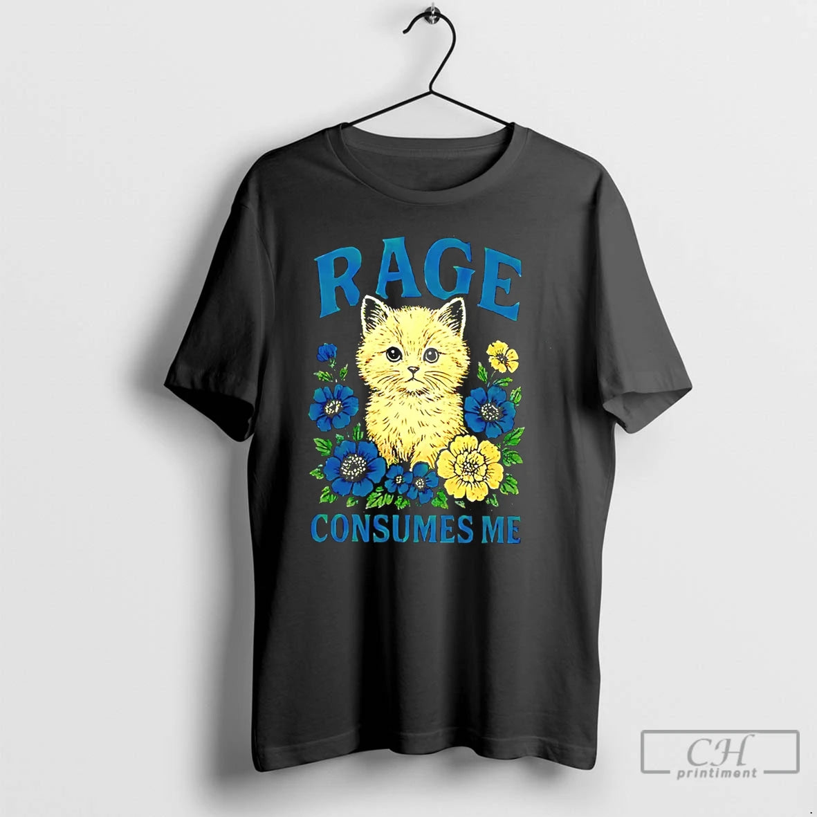 Premium Rage Consumes Me Cat Flower T-Shirts, Hoodie, Sweatshirt | HypeCrazeTee.com