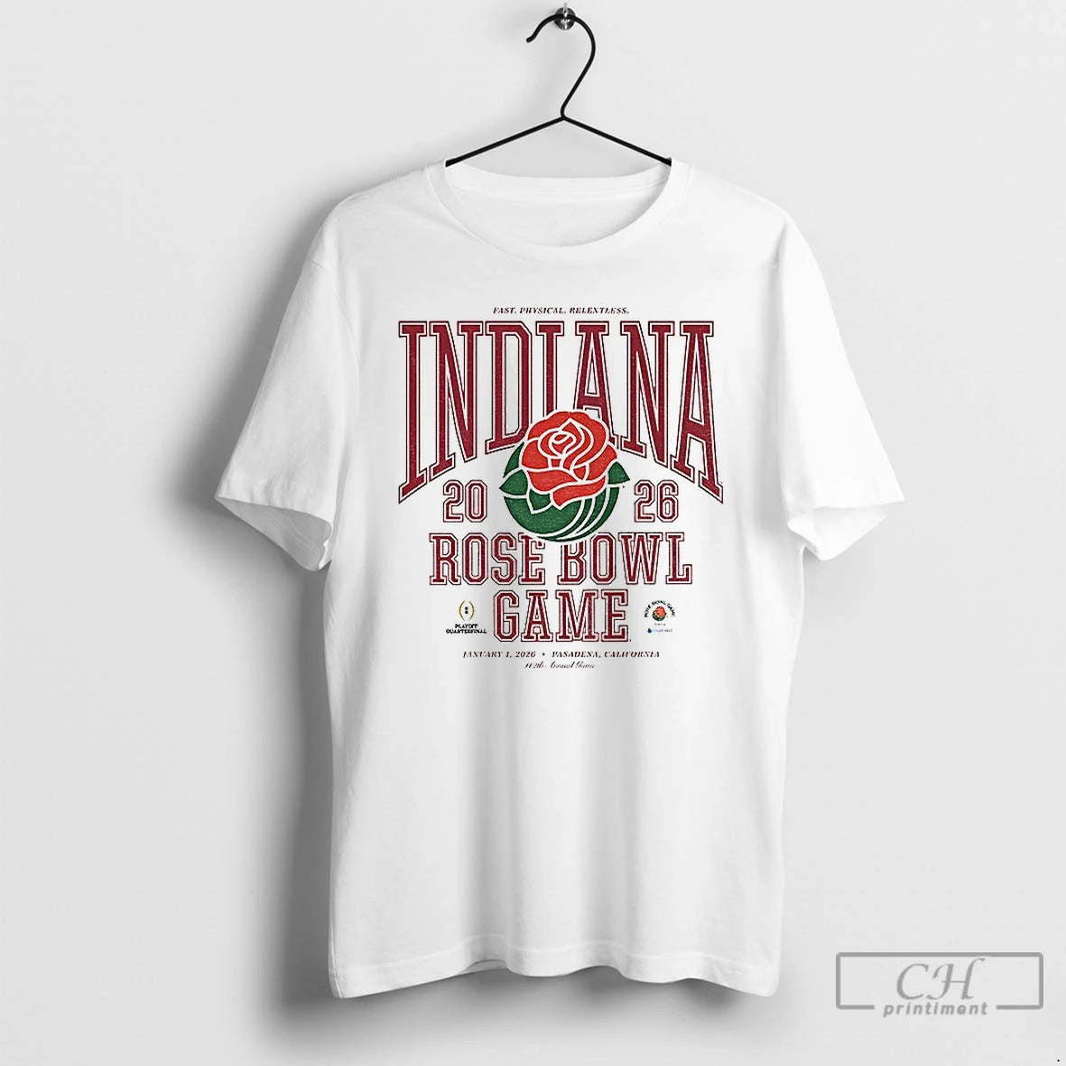 Premium Rose Bowl Game 2026 Fast Physical Relentless T-Shirts, Hoodie, Sweatshirt | HypeCrazeTee.com