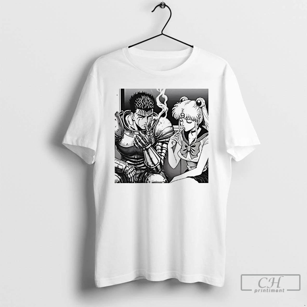 Premium Sailor Moon X Berserk Smoking Anime Graphic T-Shirts, Hoodie, Sweatshirt | HypeCrazeTee.com