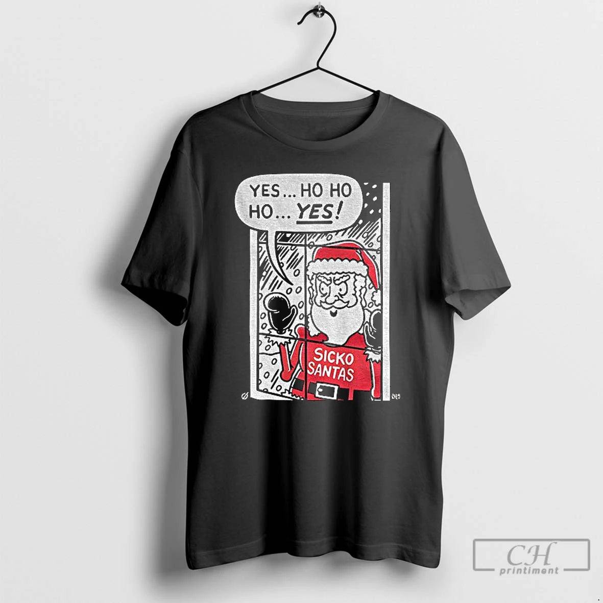 Premium Santa Sickos Yes Ho Ho Ho Yes Merry Christmas T-Shirts, Hoodie, Sweatshirt | HypeCrazeTee.com