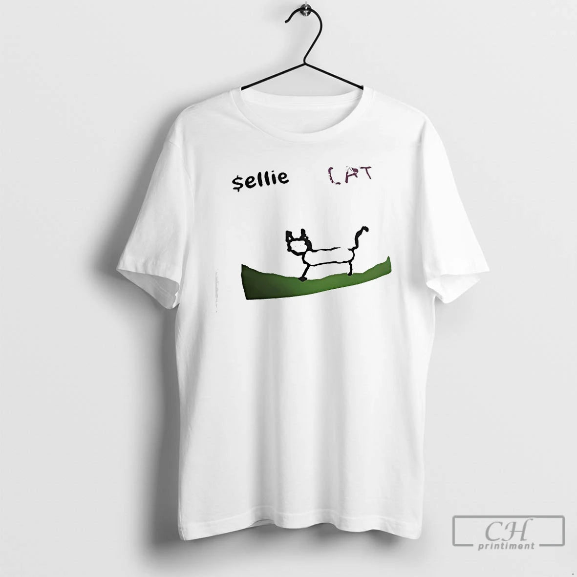 Premium Sellie Cat Drawing T-Shirts, Hoodie, Sweatshirt | HypeCrazeTee.com