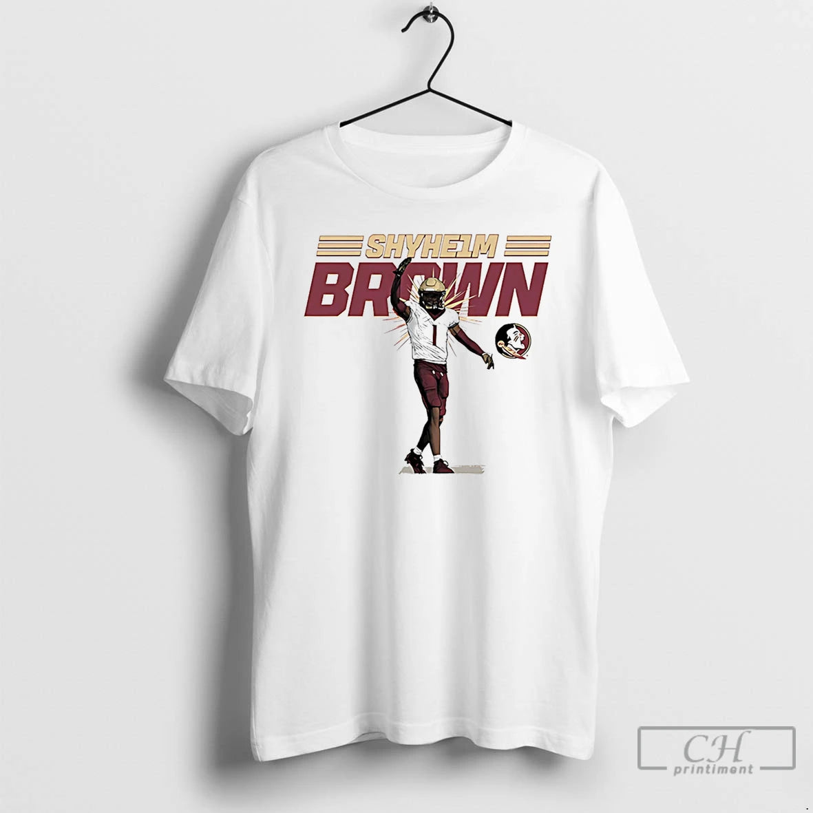 Premium Shyheim Brown Fsu Football Ncaa Caricature T-Shirts, Hoodie, Sweatshirt | HypeCrazeTee.com