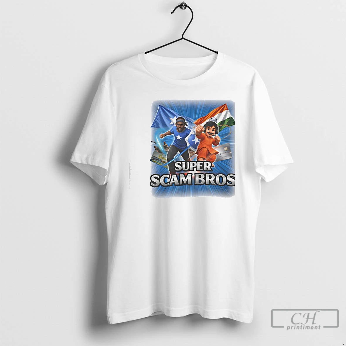 Premium Super Scam Bros Flag T-Shirts, Hoodie, Sweatshirt | HypeCrazeTee.com
