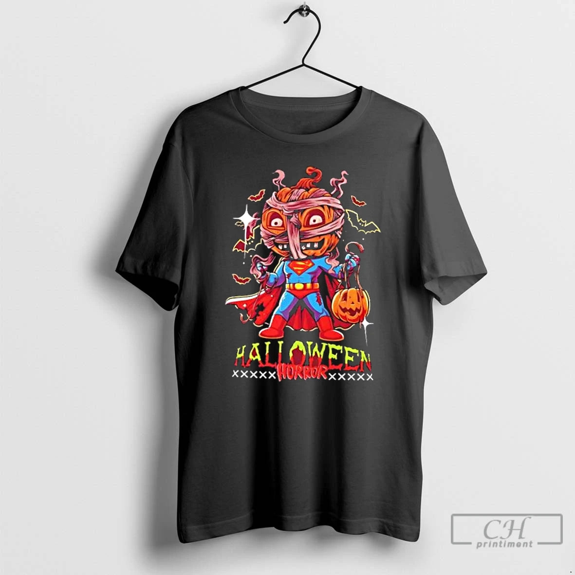 Premium Superman Pumpkin Parody Halloween Horror T Shirts