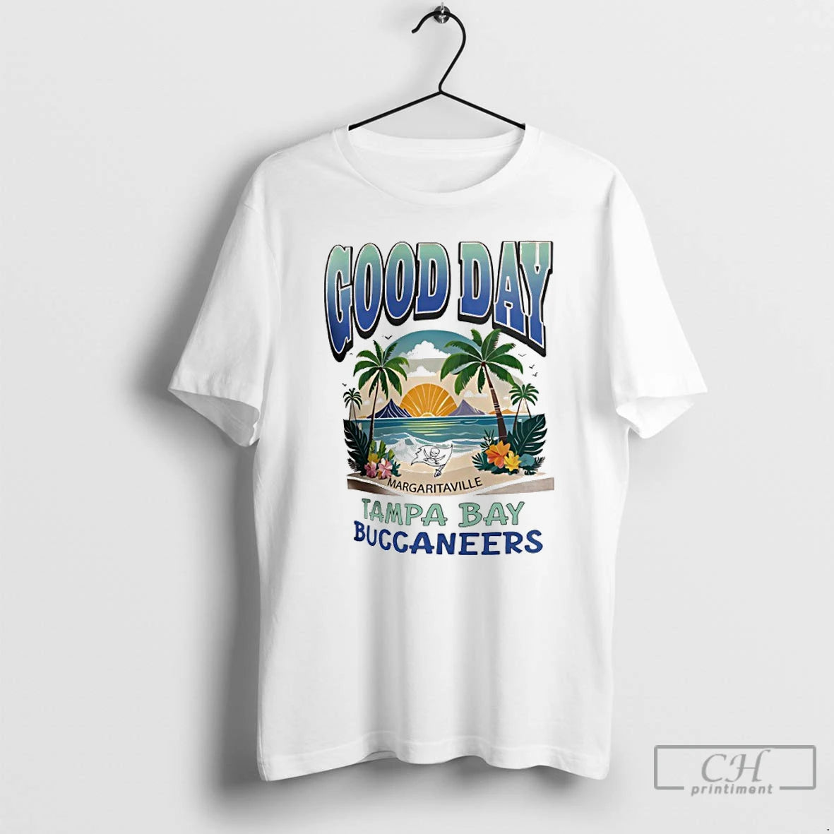 Premium Tampa Bay Buccaneers Margaritaville Coral Good Day T-Shirts, Hoodie, Sweatshirt | HypeCrazeTee.com