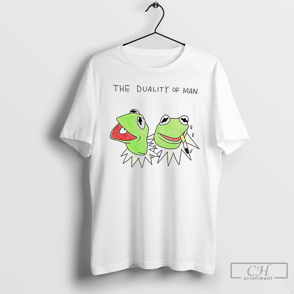 Premium The Duality Of Man Paint Frog T-Shirts, Hoodie, Sweatshirt | HypeCrazeTee.com